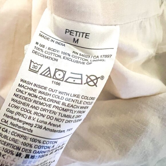 Banana Republic Embroidered-Sleeve Mini Dress, NWOT Medium Petite - Picture 9 of 10